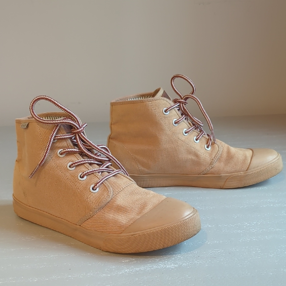 Bangs Sahara Sand High Top Sneakers Tan Unisex Mens 8 Women's 9.5 - Picture 2 of 10